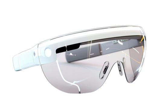 Futuristic glasses, light, clear lenses
