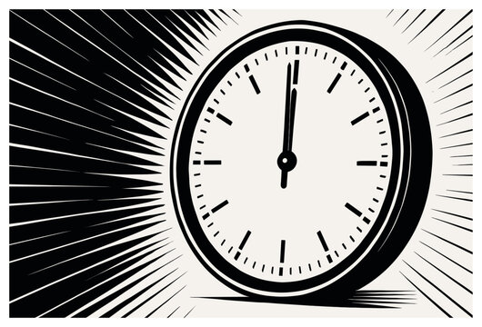 Urgency in time: abstract clock concept vector illustrating speed, pressure, and deadline