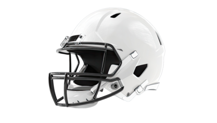 White football helmet profile