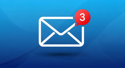 Never miss a message with this fresh inbox notification icon for your website or app design