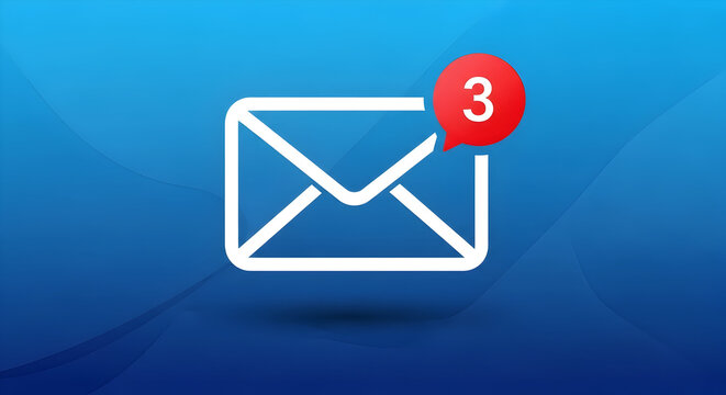 Never miss a message with this fresh inbox notification icon for your website or app design