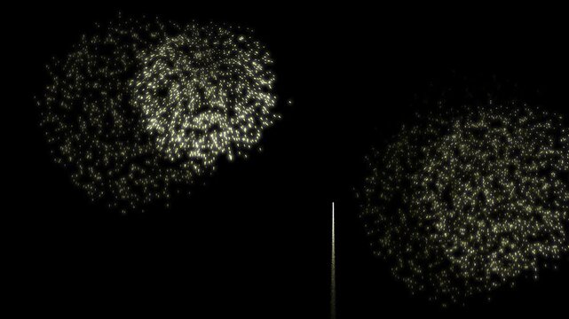 A festive 5th anniversary animation with dazzling fireworks in the background, perfect for celebrations, milestones, parties, and special event visuals.