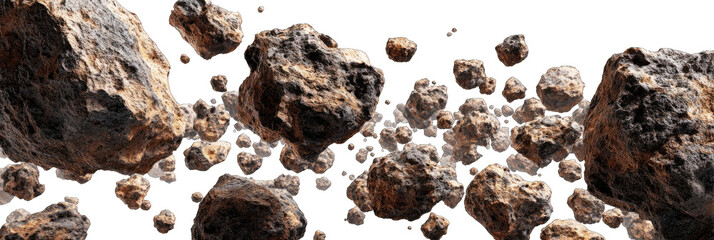 Asteroid fragments in space