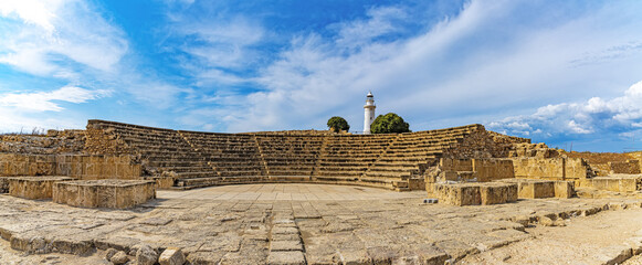 Panorama odeon theatre,  second century AD. Paphos. Cyprus
