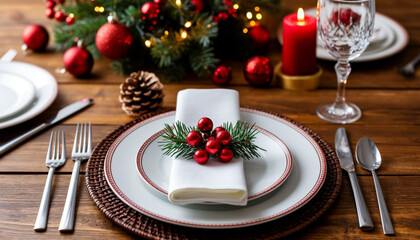 Festive New Year Table Setting