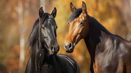 Obraz premium Realistic Horse with Minimal Background and Copy Space Photorealistic Horse for Commercial Use with Empty Space