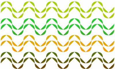 abstract vector background. Vibrant Indonesian Ethnic Style Batik Background with Abstract Layered Wave Pattern Featuring Green and Orange Gradients on a White Field