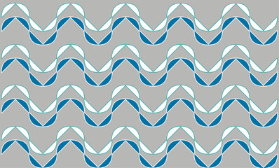 seamless pattern with blue waves. Neutral-Toned Indonesian Ethnic Style Batik Background with Abstract Layered Wave Pattern in Blue, White, and Teal on a Soft Gray Field