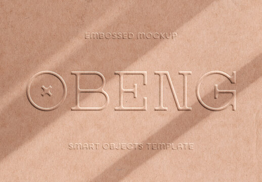 Embossed Paper Logo Mockup