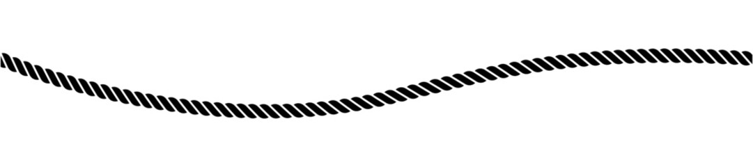 Wavy rope shape. Outline curve cord symbol. Vector illustration isolated on white background. © Віталій Баріда