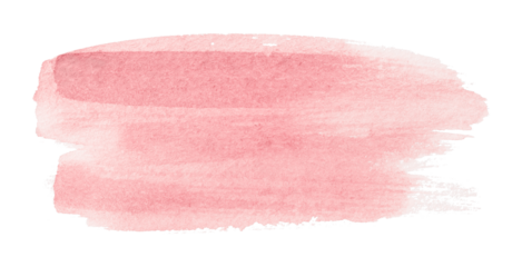 pink watercolor background. Artistic hand paint. Isolated on transparent background.