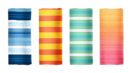 Colorful Striped Beach Towels Summer Vacation Design