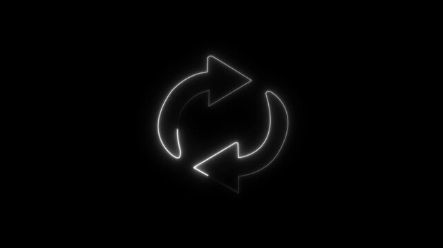  Neon arow Light &ndash; Glowing Futuristic Sign on Dark Background&rdquo; 4k video