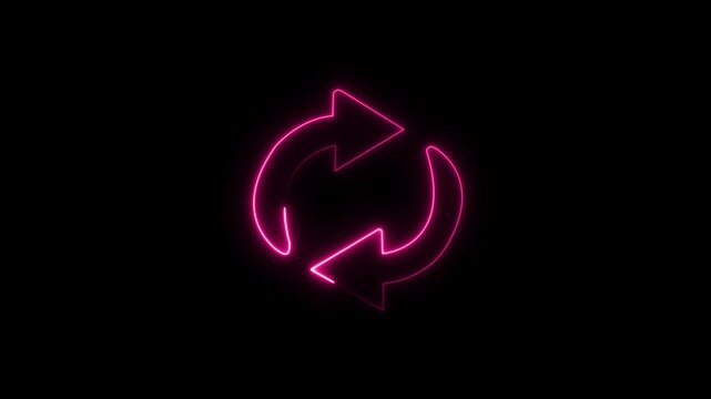  Neon arow Light &ndash; Glowing Futuristic Sign on Dark Background&rdquo; 4k video