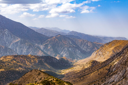 Landscape from the mountains of the Sairam-Ugam National Park.