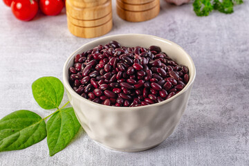 Raw dry uncooked red beans