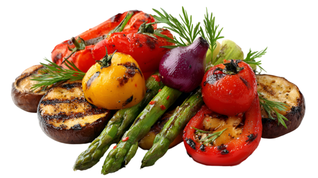 Grilled vegetables medley colorful healthy food