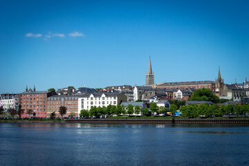 DerryCity on the River Foyle in County Londonderry, Northern Ireland