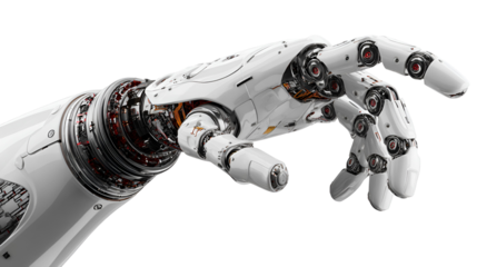 Advanced Robotic Hand Reaching Out Futuristic Technology