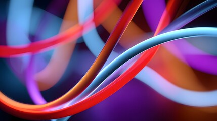 Abstract Colorful Waves of Light Creating Dynamic Patterns in a Vibrant Visual Design