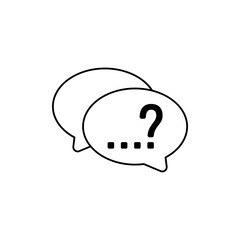 question icon outline editable stroke line drawing eps.