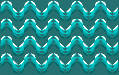 blue waves seamless pattern. Vibrant Indonesian Ethnic Style Batik Background with Abstract Layered Wave Pattern in Teal, Aqua, and White for a Dynamic Look.