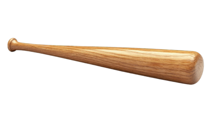 Wooden baseball bat, close-up