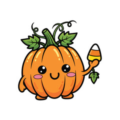 funny pumpkin cartoon character