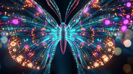 Abstract glowing butterfly