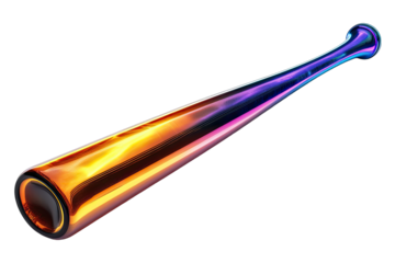 Colorful baseball bat graphic