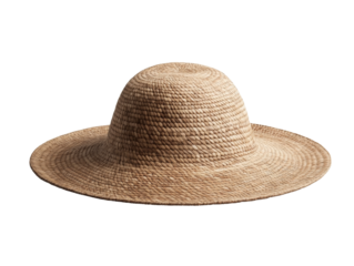 Elegant woven straw hat with wide brim for sun protection and style