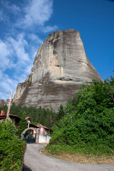 Meteora in Greece with monasteries and dramatic rock formations