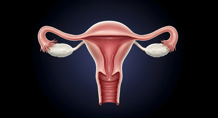 Female Reproductive System Anatomy Diagram Illustration