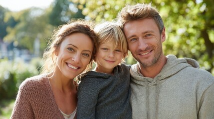 Fototapeta premium Happy family bonding time together at home, park, parenthood and lifestyle concept
