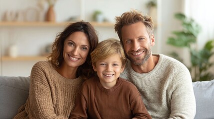 Fototapeta premium Happy family bonding time together at home, park, parenthood and lifestyle concept