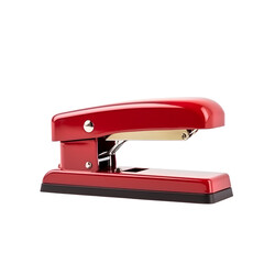 Red Metal Stapler Office Supply Stationery Item