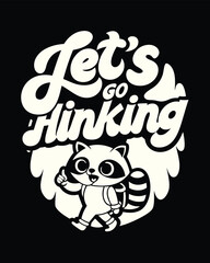 Whimsical Cartoon Raccoon Adventure Awaits in a Retro Themed Design with Playful Typography and Simple Color Palette