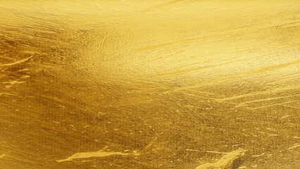 Abstract close-up of reflective golden foil texture with shimmering highlights, radiating luxury, elegance, and premium design — perfect for glamorous, festive, or modern backgrounds.