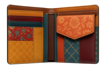 Wallet with a patchwork design