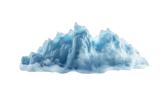 Iceberg against a black background