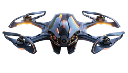 Futuristic drone,  angled view