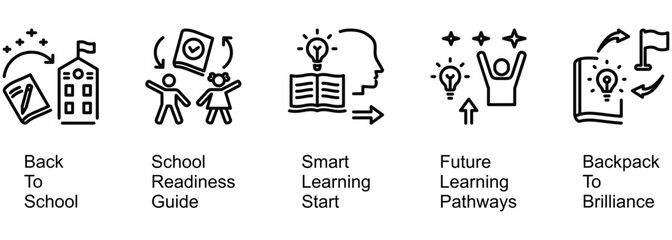 Back To School banner web icon vector illustration