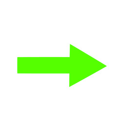 Obraz premium シンプルな右矢印アイコン(緑)