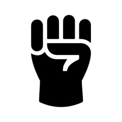 Fist glyph icon