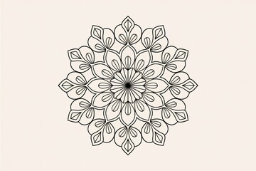 Elegant Line Art Mandala Design for Meditation and Decoration