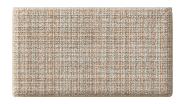 Wide fabric-covered border with textured weave and neutral color