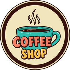 Cozy coffee shop cup icon steam morning brew beverage illustration vector