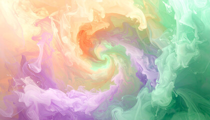 Fototapeta premium Pastel Smoke Background Abstract Swirl Ink Cloud Design Texture Pattern Fluid Color Flow