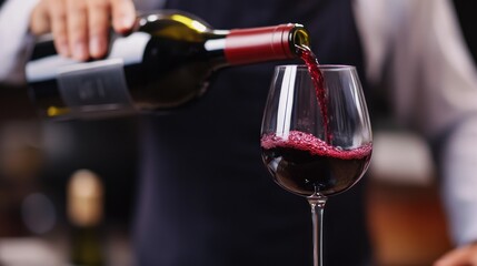 Wine being poured into glass