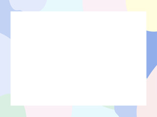 幾何学模様のパステルカラーのフレーム